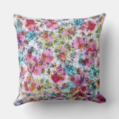 ヴィンテージカラフルフローラ装飾用クッション クッション (裏面)