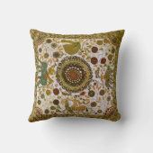 ヴィンテージカラフルベ素晴らしンガリ象パターン クッション (裏面)