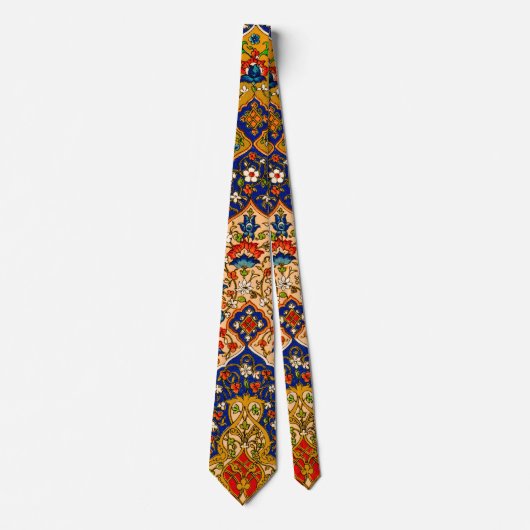 ヴィンテージカラフルペルシアフローラ ネクタイ (正面)