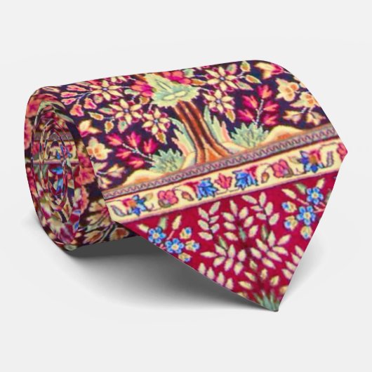 ヴィンテージカラフルペルシャ絨毯の模様 ネクタイ (ロール)