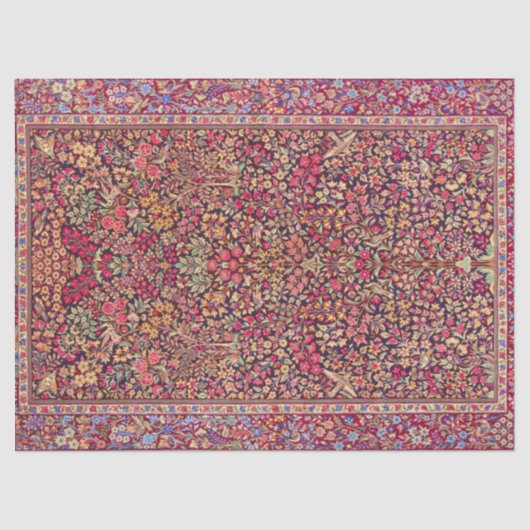 ヴィンテージカラフルペルシャ絨毯の模様 薄葉紙 (正面)