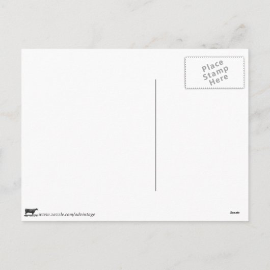 ヴィンテージカラフルホワイトクリスマスエンジェルカード シーズンポストカード (裏面)