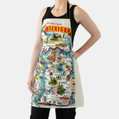 ヴィンテージカラフルミシガンマップエプロン エプロン (インサイチュ)