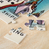 ヴィンテージカラフルミシガンマップジグソーパズル ジグソーパズル (側面)