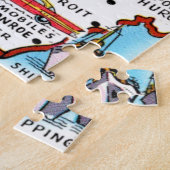 ヴィンテージカラフルミシガンマップジグソーパズル ジグソーパズル (側面)