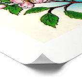 ヴィンテージカラフルミシガン地図ポスタープリント ポスター (角)