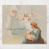 ヴィンテージカラフルメアリーとベビーイエス ビールラベル (シングルラベル)