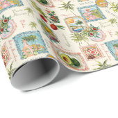 ヴィンテージカラフルメキシコ旅行プリント ラッピングペーパー (ロールコーナー)