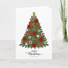 ヴィンテージカラフルメ素朴リークリスマスホリデー カード