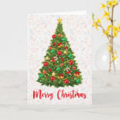 ヴィンテージカラフルメ素朴リークリスマスホリデー カード (黄色い花)