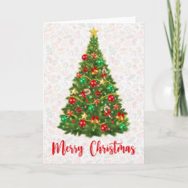 ヴィンテージカラフルメ素朴リークリスマスホリデー カード