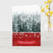 ヴィンテージカラフルメ素朴リークリスマスホリデー カード (黄色い花)