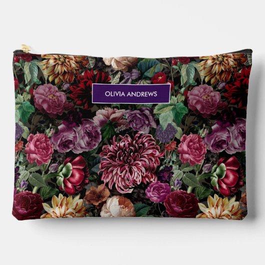 ヴィンテージカラフルモノグラムのフローラ アクセサリーポーチ (正面)