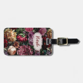 ヴィンテージカラフルモノグラムのフローラ ラゲッジタグ (正面横)