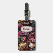 ヴィンテージカラフルモノグラムのフローラ ラゲッジタグ (正面縦)