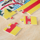 ヴィンテージカラフルレイクスーペリアルート ジグソーパズル (側面)