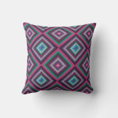 ヴィンテージカラフルレトロキルトパターンボホシック クッション (裏面)