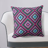 ヴィンテージカラフルレトロキルトパターンボホシック クッション