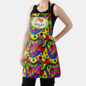 ヴィンテージカラフルレトロヒッピー美学 エプロン (インサイチュ)