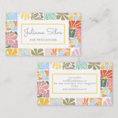 ヴィンテージカラフルレトロ名刺 名刺 (正面/裏面)