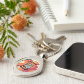 ヴィンテージカラフルレトロ「Groovy Grandpa」写真 キーホルダー (側面)