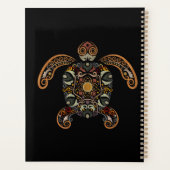 ヴィンテージカラフル亀デザインガンメタル仕上げモン プランナー手帳 (裏面)