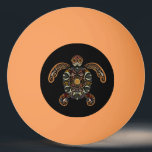 ヴィンテージカラフル亀デザインガンメタル仕上げモン 卓球ボール<br><div class="desc">カラフルヴィンテージデザイン</div>