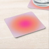 ヴィンテージカラフル勾配 スクエアペーパーコースター (アングル)