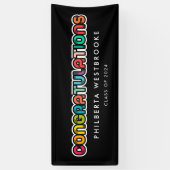 ヴィンテージカラフル卒業式 横断幕 (縦)