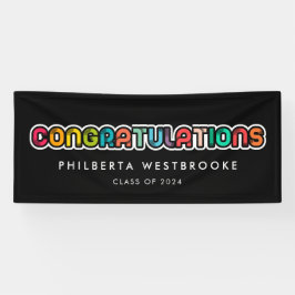 ヴィンテージカラフル卒業式 横断幕