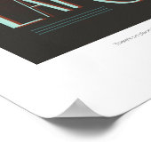 ヴィンテージカラフル地球は宇宙旅行のオアシス ポスター (角)