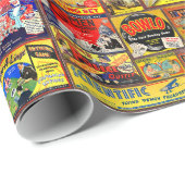 ヴィンテージカラフル子の包装紙 ラッピングペーパー (ロールコーナー)