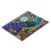 ヴィンテージカラフル孔雀ステンドグラス ノートブック (左側)