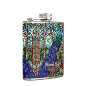 ヴィンテージカラフル孔雀ステンドグラス フラスク (右)