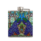 ヴィンテージカラフル孔雀ステンドグラス フラスク (裏面)