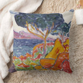 ヴィンテージカラフル山水引用文 クッション (ブランケット)