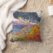 ヴィンテージカラフル山水引用文 クッション (ブランケット)