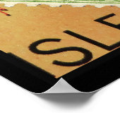 ヴィンテージカラフル島切手ポスタープリント ポスター (角)