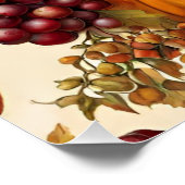 ヴィンテージカラフル感謝祭の収穫とトルコ ポスター (コーナー)