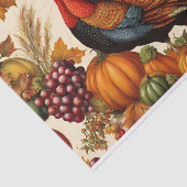 ヴィンテージカラフル感謝祭の収穫とトルコ 薄葉紙 (詳細)