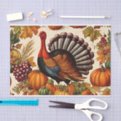 ヴィンテージカラフル感謝祭の収穫とトルコ 薄葉紙 (クラフト)