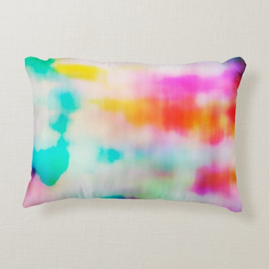 ヴィンテージカラフル抽象芸術イラストレーションの背景。 アクセントクッション (裏面)
