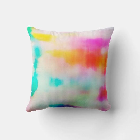 ヴィンテージカラフル抽象芸術イラストレーションの背景。 クッション (裏面)