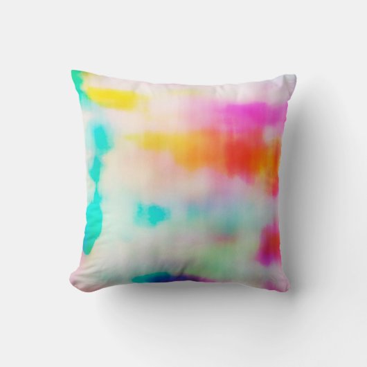 ヴィンテージカラフル抽象芸術イラストレーションの背景。 クッション (正面)