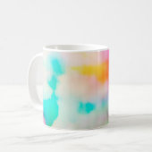 ヴィンテージカラフル抽象芸術イラストレーションの背景。 コーヒーマグカップ (正面左)