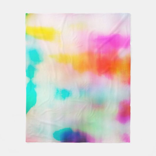 ヴィンテージカラフル抽象芸術イラストレーションの背景。 フリースブランケット (正面)
