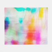 ヴィンテージカラフル抽象芸術イラストレーションの背景。 フリースブランケット (正面(横))