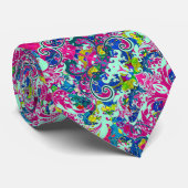 ヴィンテージカラフル抽象芸術フローラ ネクタイ (ロール)
