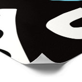 ヴィンテージカラフル抽象芸術形状イラストレーションモチーフ ポスター (角)