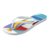 ヴィンテージカラフル抽象芸術船 ビーチサンダル (アングル)
